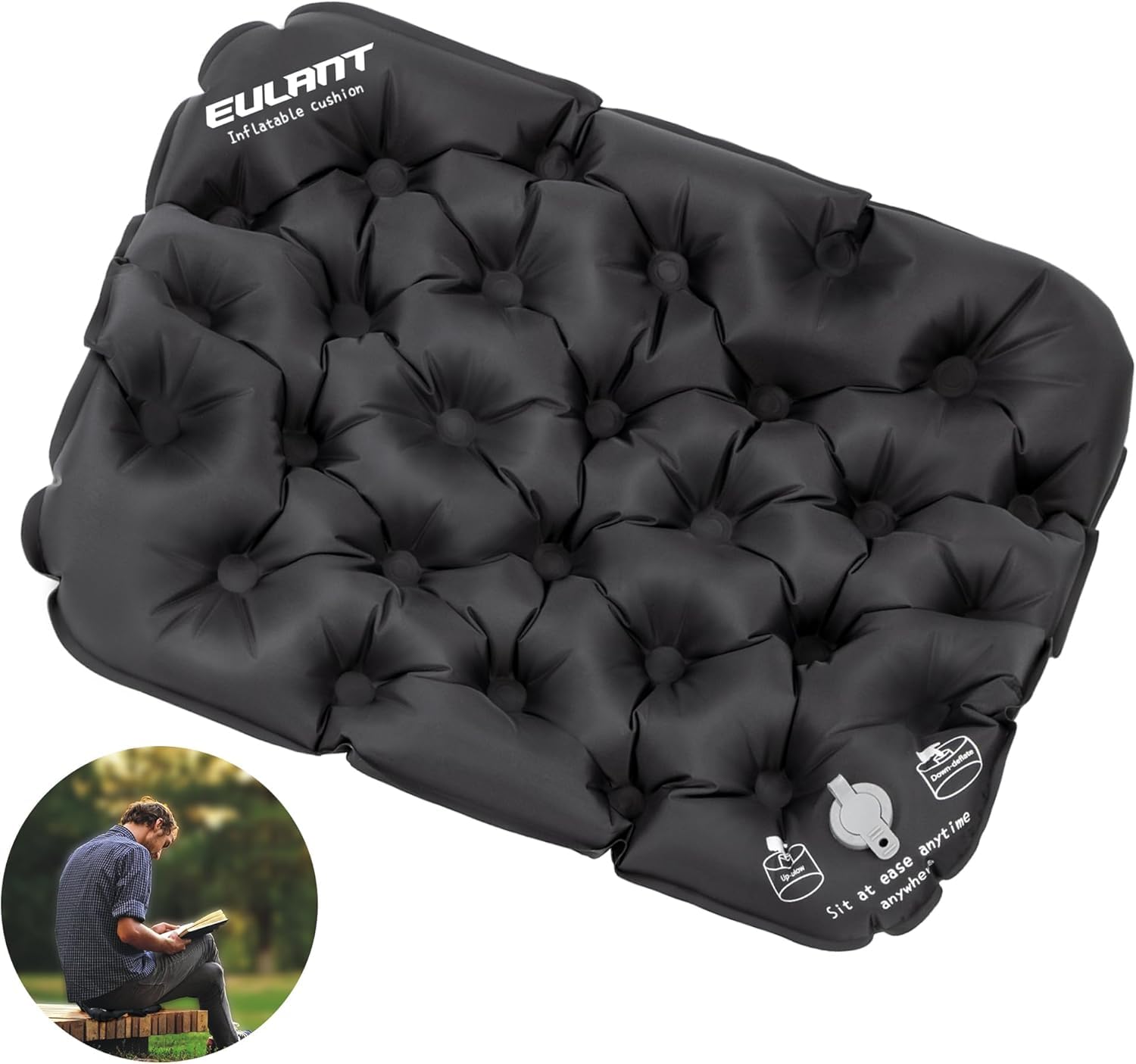 Amazon.co.jp: EULANT 軽量 空気注入式 シートクッション 防水